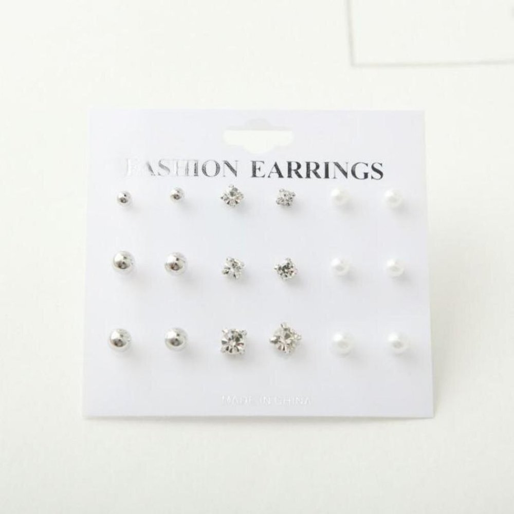 Set Earrings Stud Women Circle Bohemian Hoop Drop Cute Trendy Jewelry - Picture 3 of 6